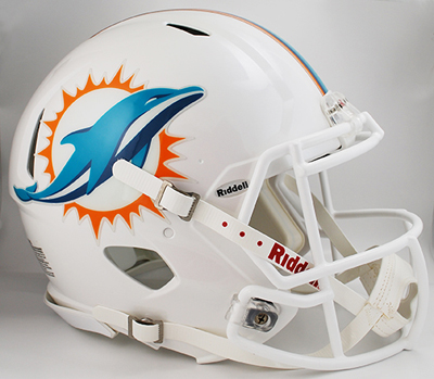 Riddell NFL Miami Dolphins Pocket Pro Speed Helmet, Team Colors, One Size