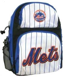 New York Mets MLB Big Stripe Zipper Drawstring Backpack