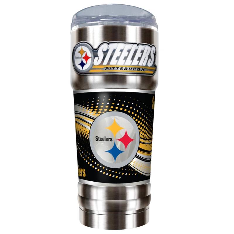 Pittsburgh Steelers Pink Sleeve Travel Tumbler