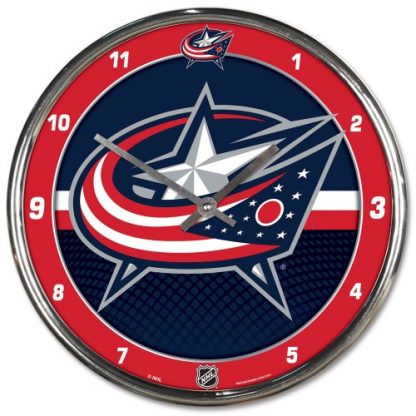 Columbus Blue Jackets Chrome Team Clock