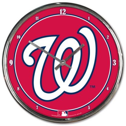 Washington Nationals Chrome Team Clock