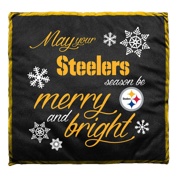 Pittsburgh Steelers Holiday Cheer Throw Pillow Swit Sports