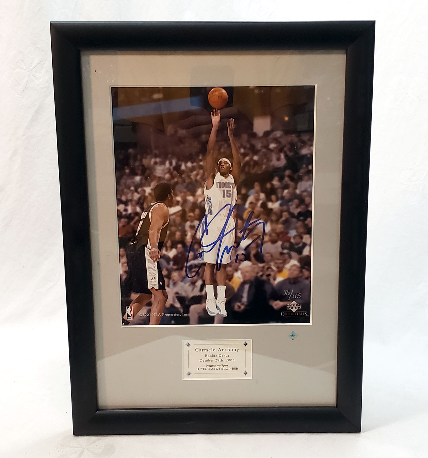 Carmelo Anthony Signed 2007 All-Star Game 8x10 Photo (Steiner COA