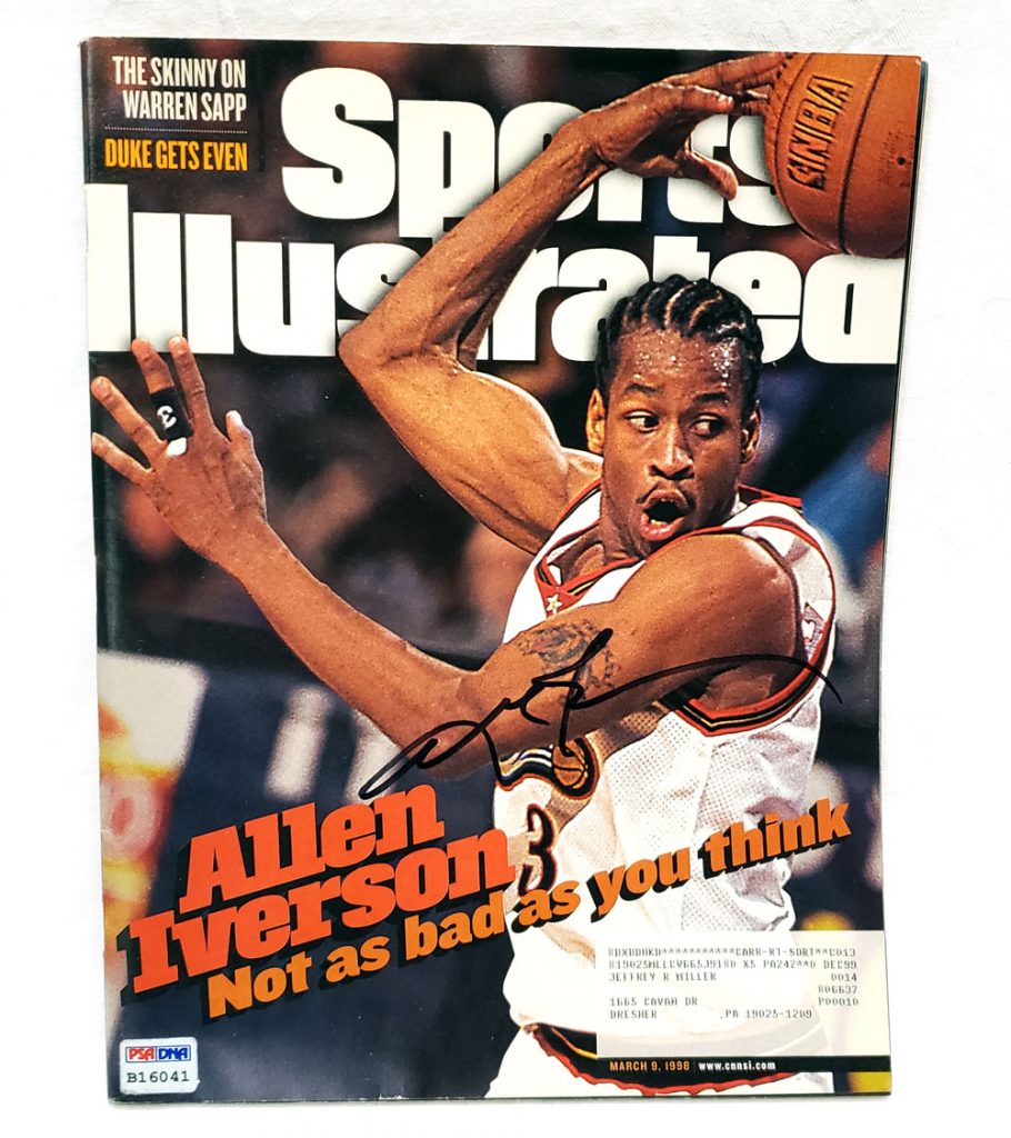 Allen Iverson Signed SI Cover PSA B16041 - SWIT Sports