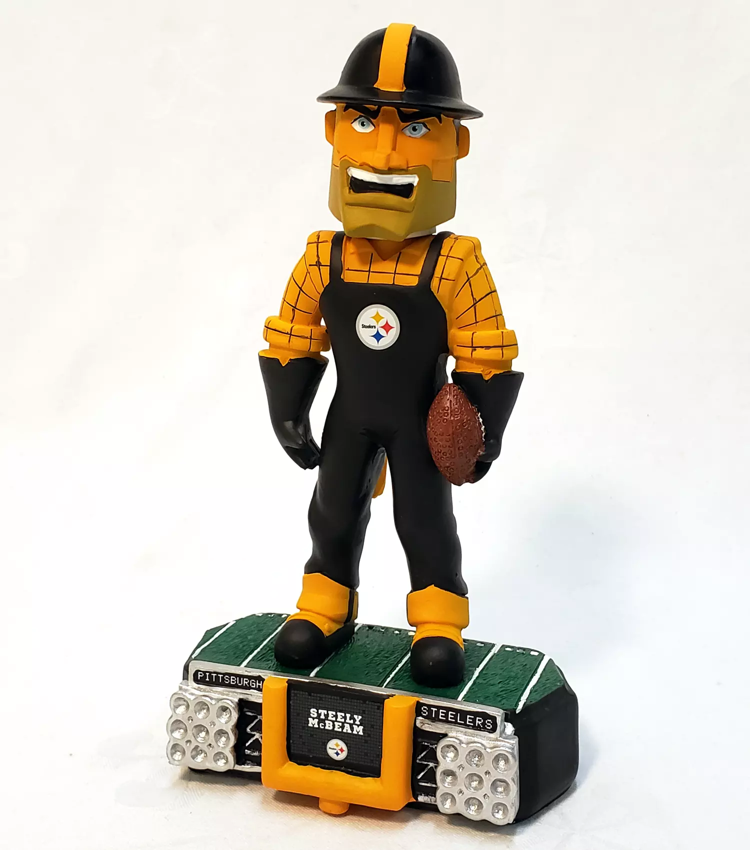 Pittsburgh Steely McBeam Mascot Stadium Lights Bobblehead - SWIT Sports