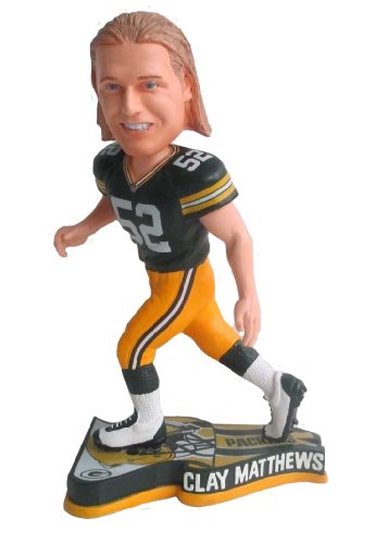 Green Bay Packers Clay Matthews Pennant Base Bobblehead - SWIT Sports