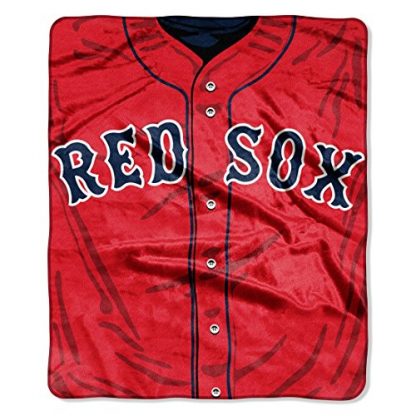 Boston Red Sox Jersey Plush Raschel Throw Blanket 50x60