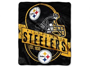 Pittsburgh Steelers Plush Fleece Raschel Blanket 50 x 60 - SWIT Sports