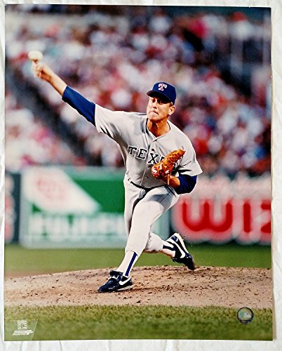 Nolan Ryan Texas Rangers Autographed 16'' x 20'' White Pitching with Ball  in Hand Photograph